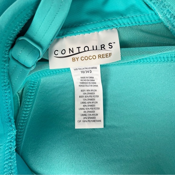 Coco Reef AQUA Contours Ruffled One-Piece Swimsuit‎ Size 10 (34D) - Picture 5 of 13
